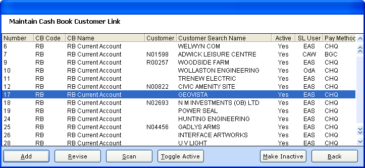 Link cust to cb